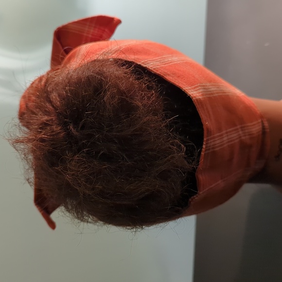 Handmade headband. Burnt orange - Picture 3 of 4